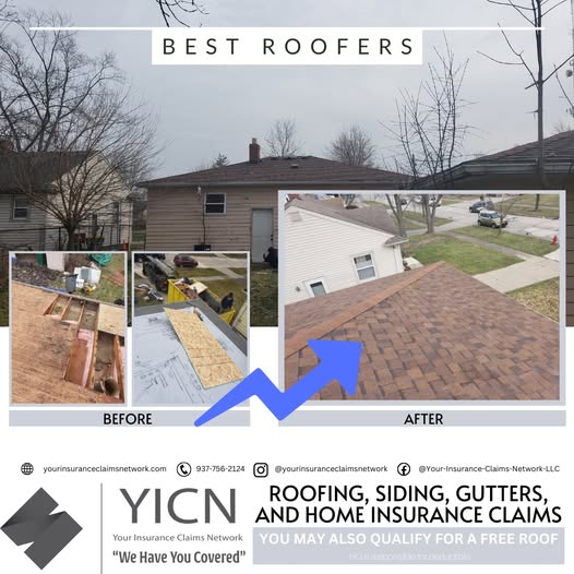 Ray McGraw YICN roofing project - before and after transformation