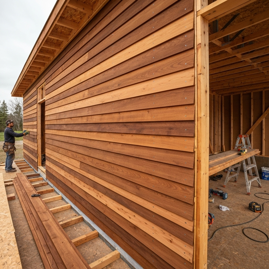Wood siding installation by YICN contractors